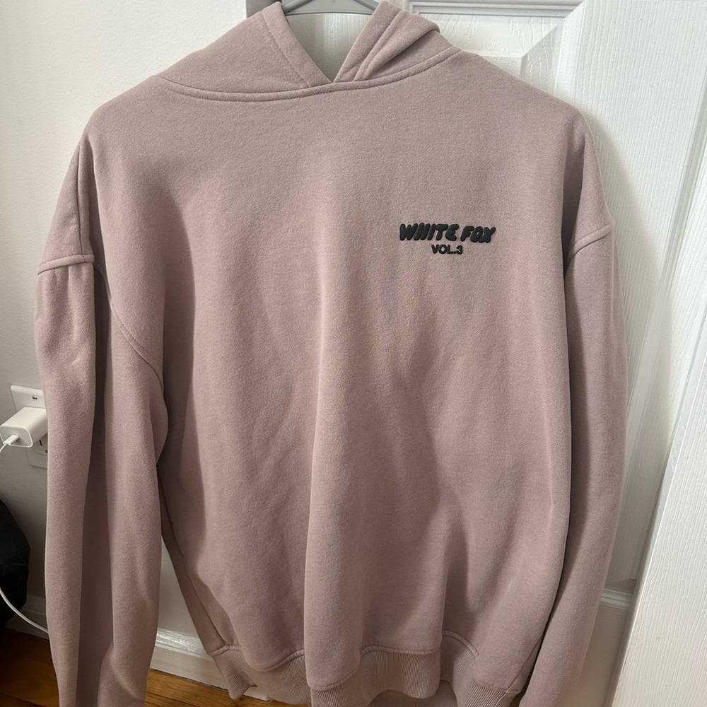 White Fox Mauve Hoodie